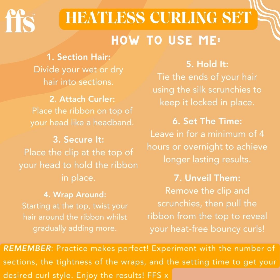 Effortlessly Easy Heatless Hair Curling Set